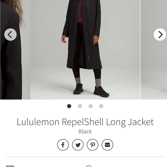 NWOT Lululemon Repelshel Maxi coat. Velcro closures added. - Picture 6 of 15